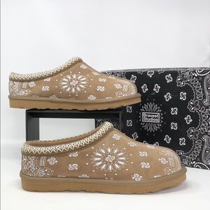 Bravest Studios Cappucino Paisley Slippers Men’s Slip Om- Size 9